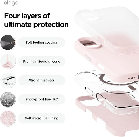 elago iPhone 16 Case Magnetic Liquid Silicone (MagSafe)